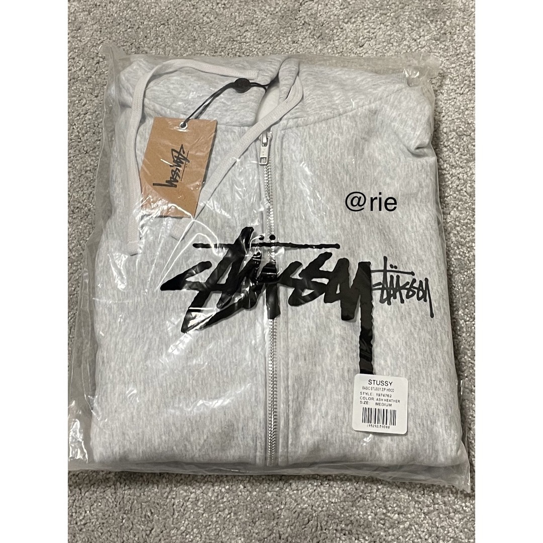 ZIPパーカー L ベーシック STUSSY グレー