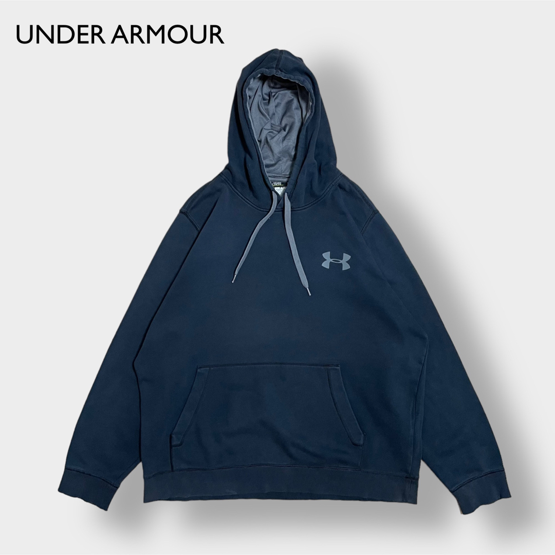 【UNDERARMOUR】ワンポイント ロゴ パーカー プルオーバー XL