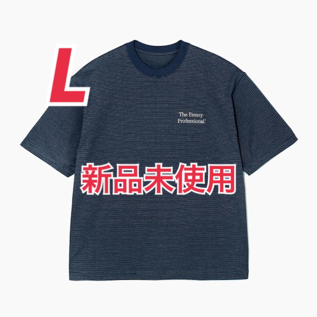 ennoy S/S Border T-Shirt (NAVY × WHITE)