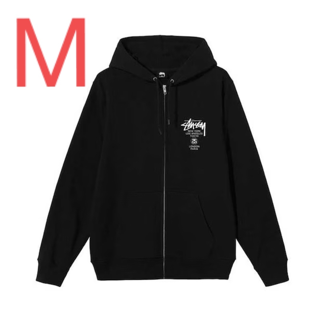 M ステューシー ワールドツアージップパーカー WORLD TOUR ZIP