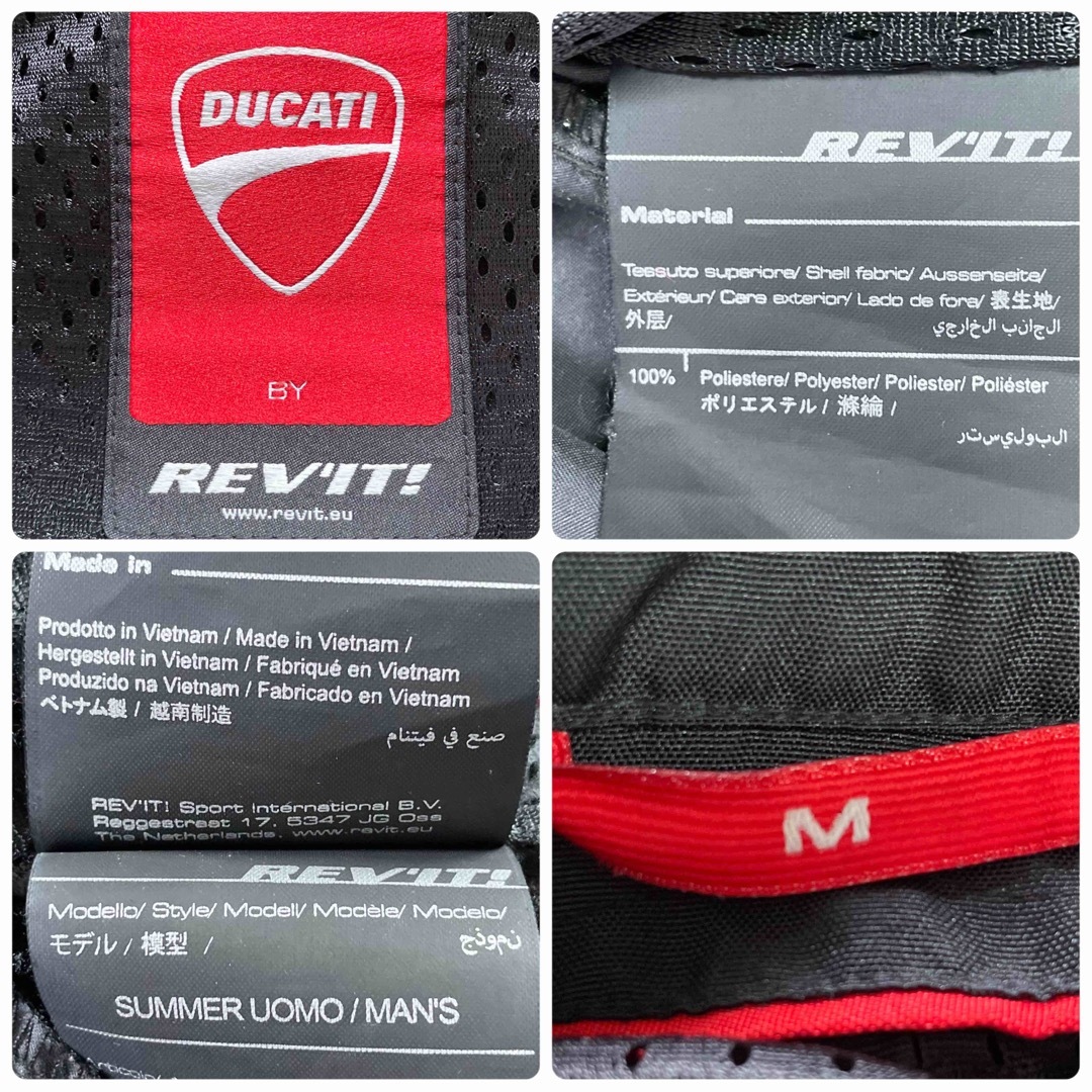 Ducati(ドゥカティ)の☆DUCATI ＆ REV'IT ドゥカティ メッシュジャケット ブラック/M 自動車/バイクのバイク(装備/装具)の商品写真