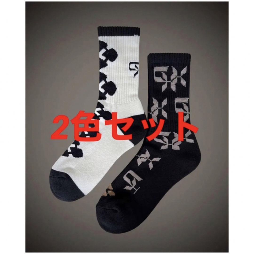 2色セット GAKKIN 花罰 GX SOCKS メンズのレッグウェア(ソックス)の商品写真