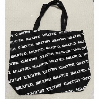 ミルクフェド(MILKFED.)の新品　MILKFED ビックトートバッグ エコ 鞄 ブラック ノベルティ 非売品(トートバッグ)