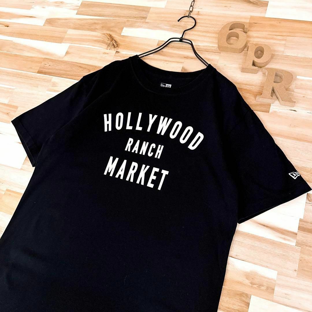 【ニューエラ×ハリウッドランチマーケット】限定コラボ 半袖Tシャツ XL 黒×白