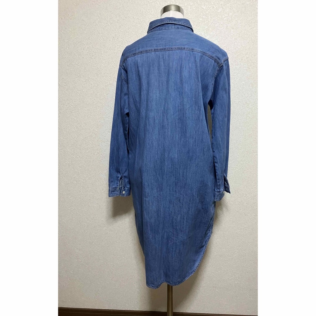 chocol raffine robe(ショコラフィネローブ)のchocol raffine robe  デニムシャツワンピース　F レディースのワンピース(ひざ丈ワンピース)の商品写真