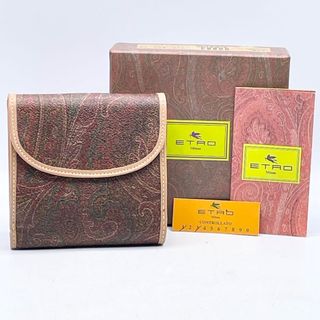 エトロ(ETRO)の✨ほぼ未使用✨エトロ 二つ折り財布 Wホック ペイズリー柄 イタリア製 箱あり(財布)