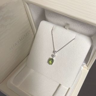 ミキモト(MIKIMOTO)の【超美品】ミキモトペリドット1.23ctダイヤ0.22ctペンダントK18 (ネックレス)