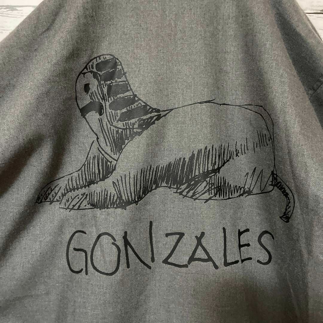 Mark Gonzales(マークゴンザレス)のMARK GONZALES コーチジャケット アート プリント グレー メンズのジャケット/アウター(その他)の商品写真