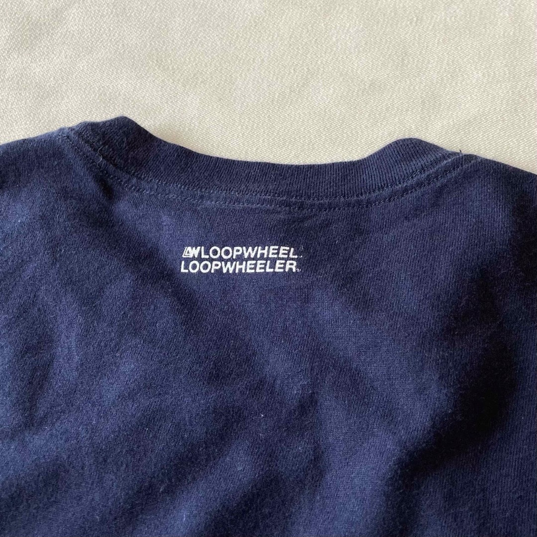 LOOPWHEELER(ループウィラー)のscye 別注 ループウィラー ロゴ ポケット Tシャツ XS ネイビー レディースのトップス(Tシャツ(半袖/袖なし))の商品写真