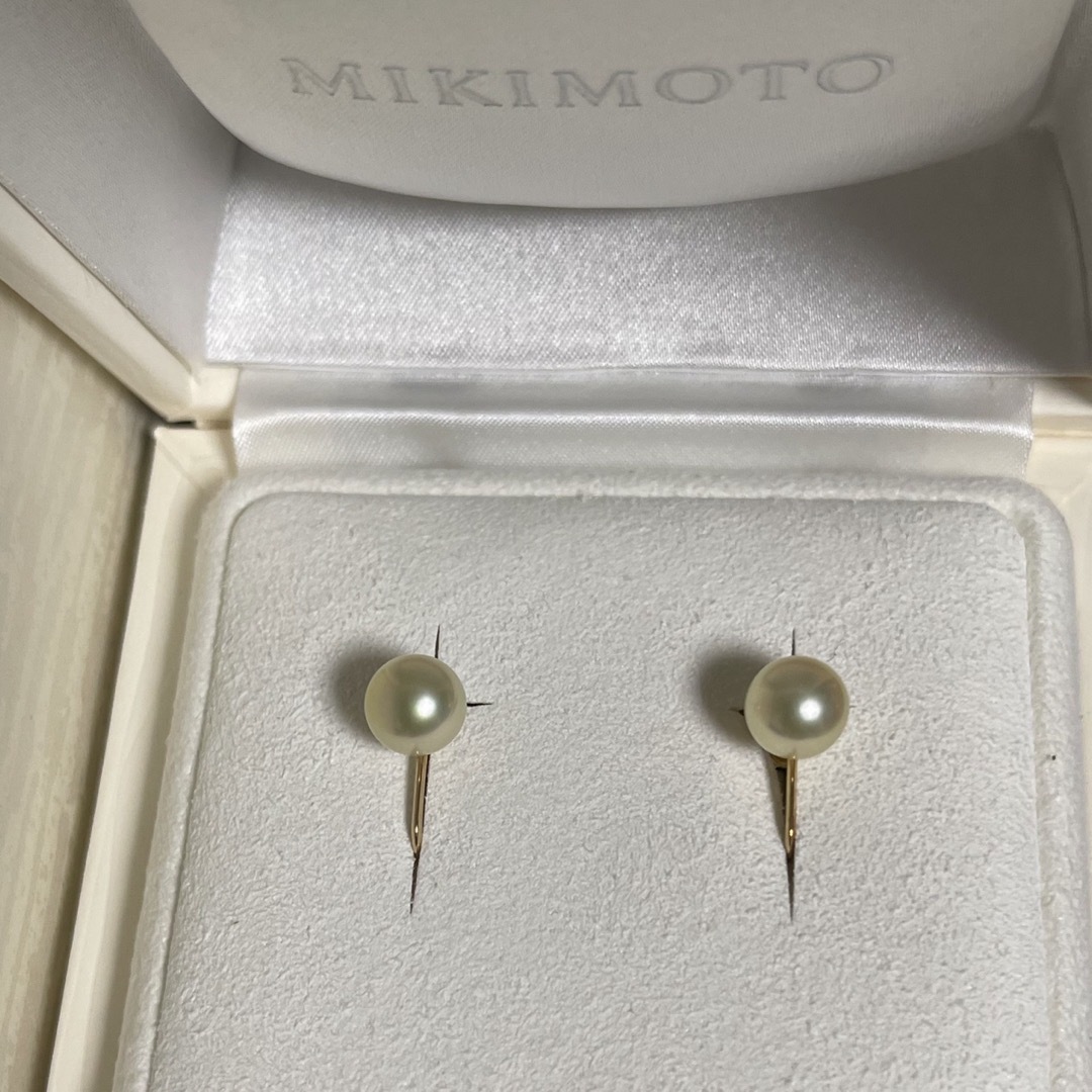 MIKIMOTO(ミキモト)の【美品‼️】ミキモトゴールデンパールイヤリング7.6cm k18 レディースのアクセサリー(イヤリング)の商品写真