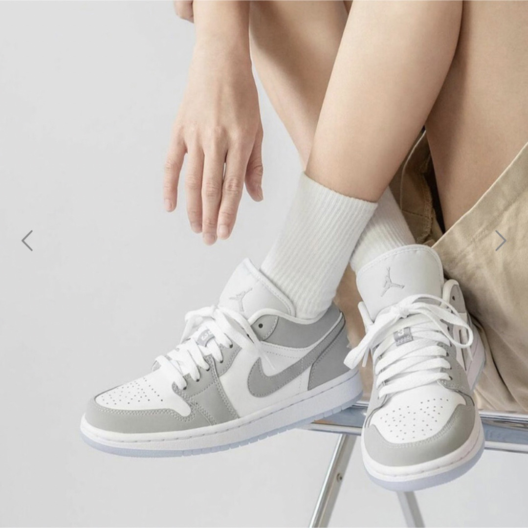 AIR JORDAN 1 LOW エアジョーダン ウルフグレー 24.0cm-