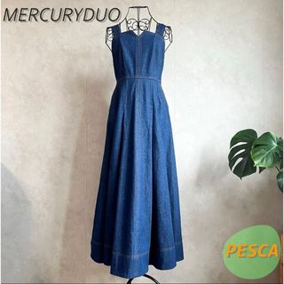 マーキュリーデュオ(MERCURYDUO)の【美品】マーキュリーデュオ　デニムロングワンピース(ロングワンピース/マキシワンピース)