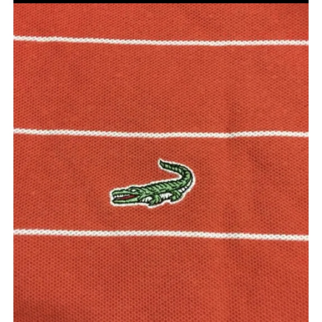 Crocodile(クロコダイル)のクロコダイルオレンジボーダーコットンポロ メンズのトップス(ポロシャツ)の商品写真