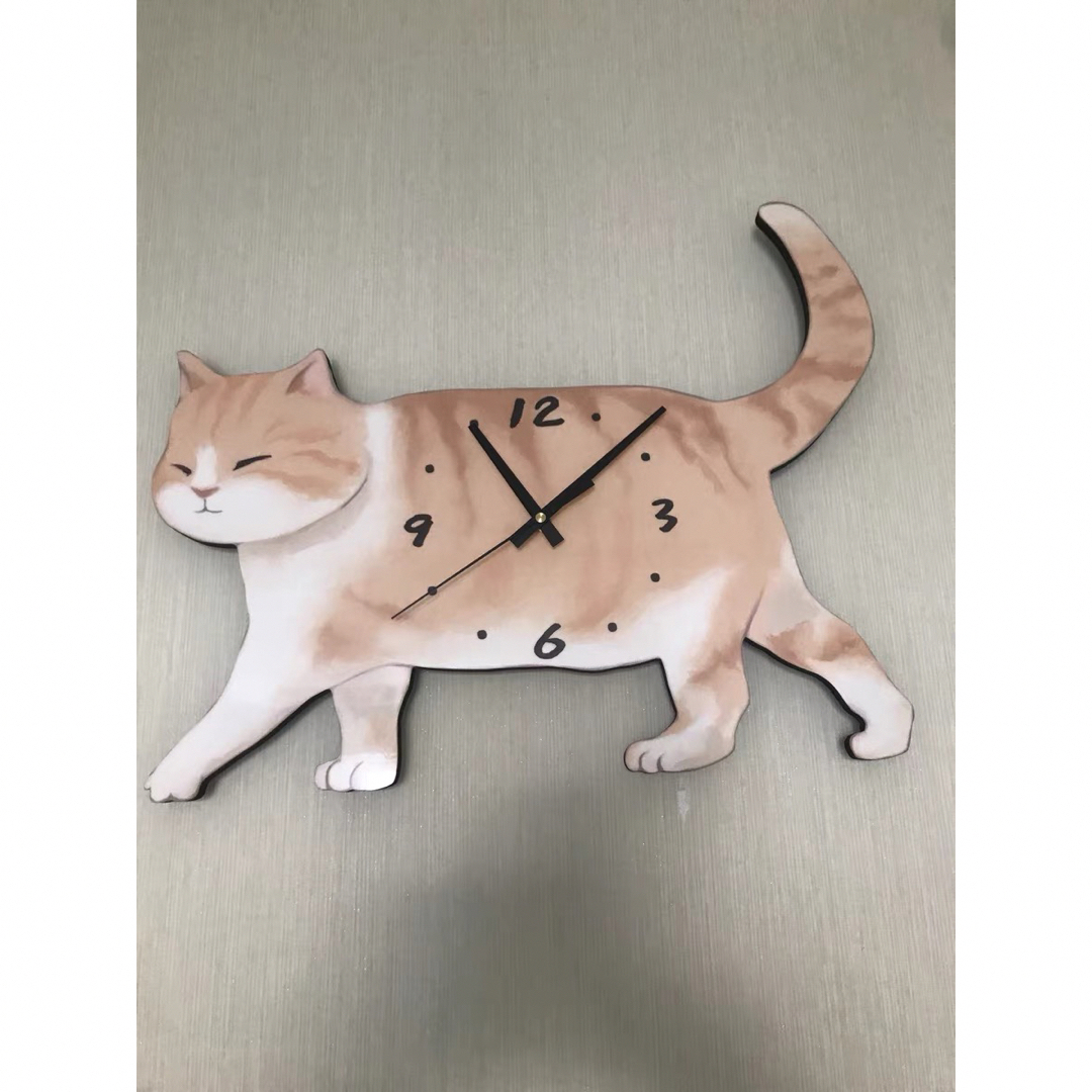 掛け時計 部屋飾り 壁掛け時計　可愛い 猫　ネコ