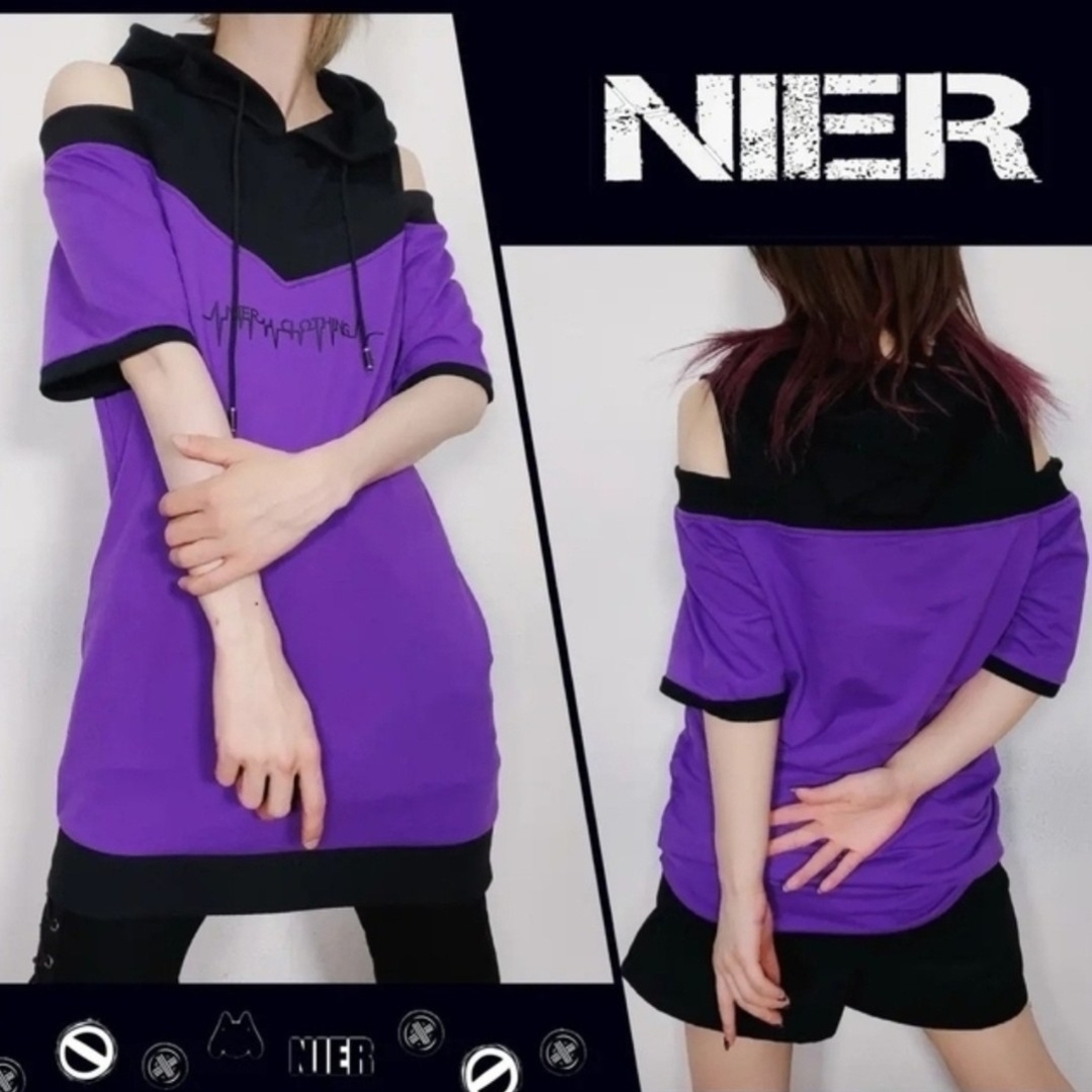 OFF-SHOULDER LAYERED PARKA【NieR HEART】