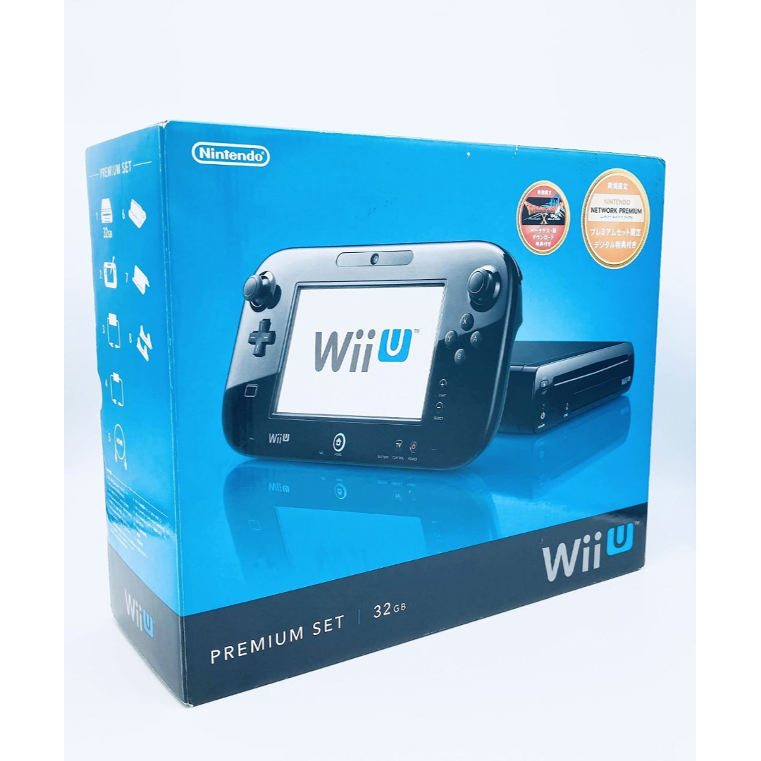 Wii U(ウィーユー)の中古 Wii U プレミアムセット kuro【メーカー生産終了】 エンタメ/ホビーのゲームソフト/ゲーム機本体(家庭用ゲーム機本体)の商品写真