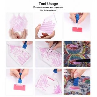 再入荷!ALLスクエアクリスタルダイヤモンドアートキット 花 四角