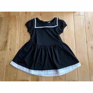 新品 女の子 ベビー セーラー襟 半袖 ワンピース 95センチ(ワンピース)