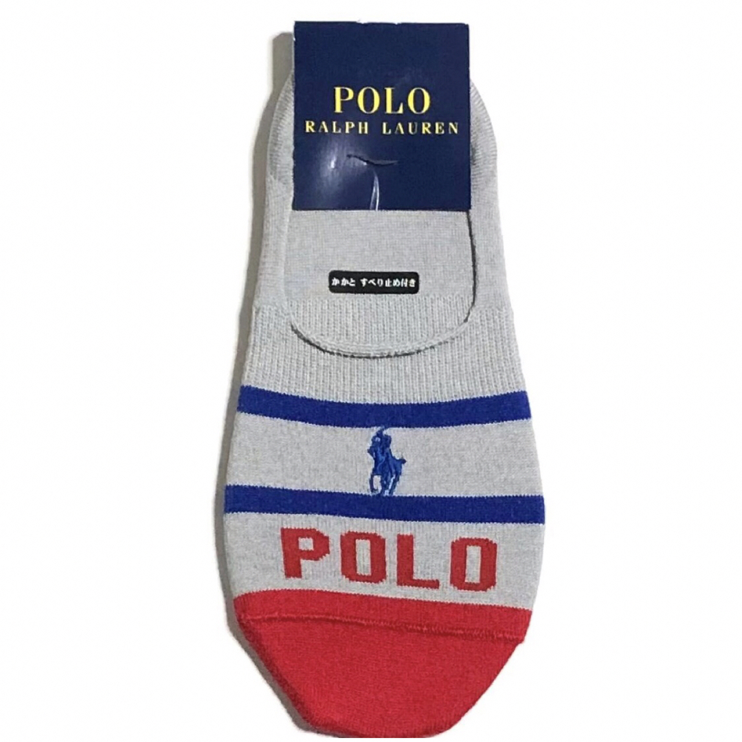 POLO RALPH LAUREN(ポロラルフローレン)のネイビー×ブルー×赤　ボーダー　ポロラルフローレン  ソックス　靴下　レディース レディースのレッグウェア(ソックス)の商品写真