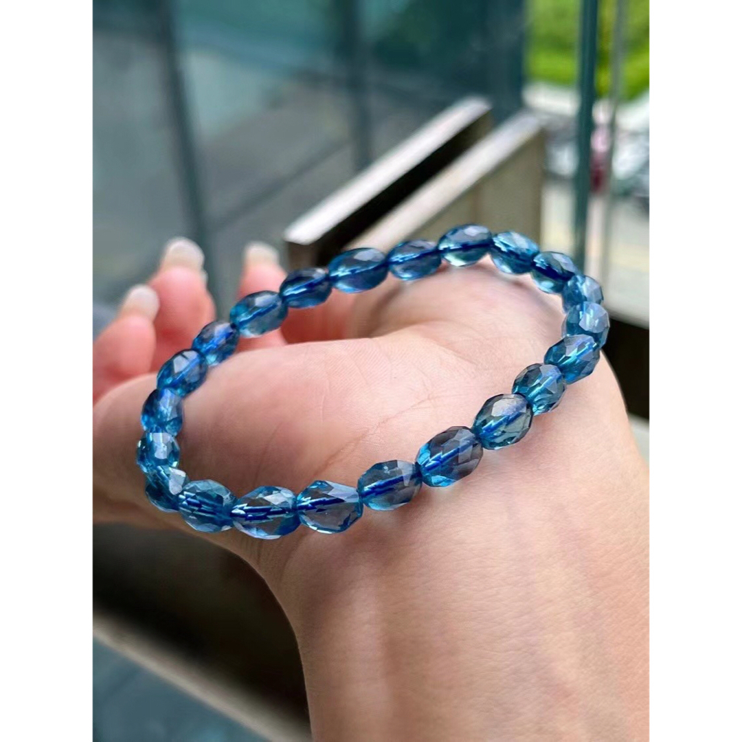 ⭐︎【天然】アクアマリン ブレスレット 6.8mm | www.innoveering.net