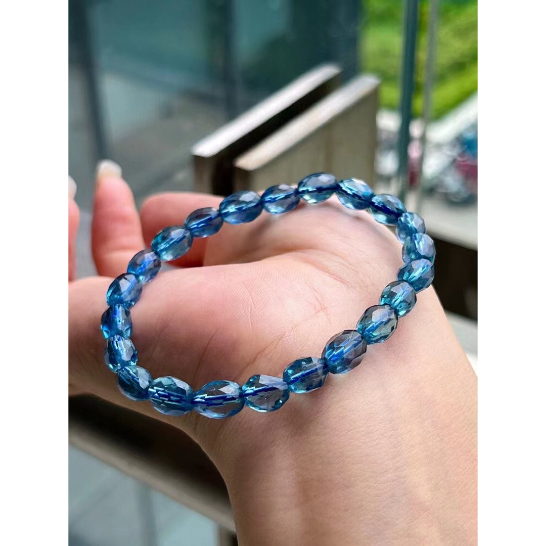 ⭐︎【天然】アクアマリン ブレスレット 6.8mm | www.innoveering.net