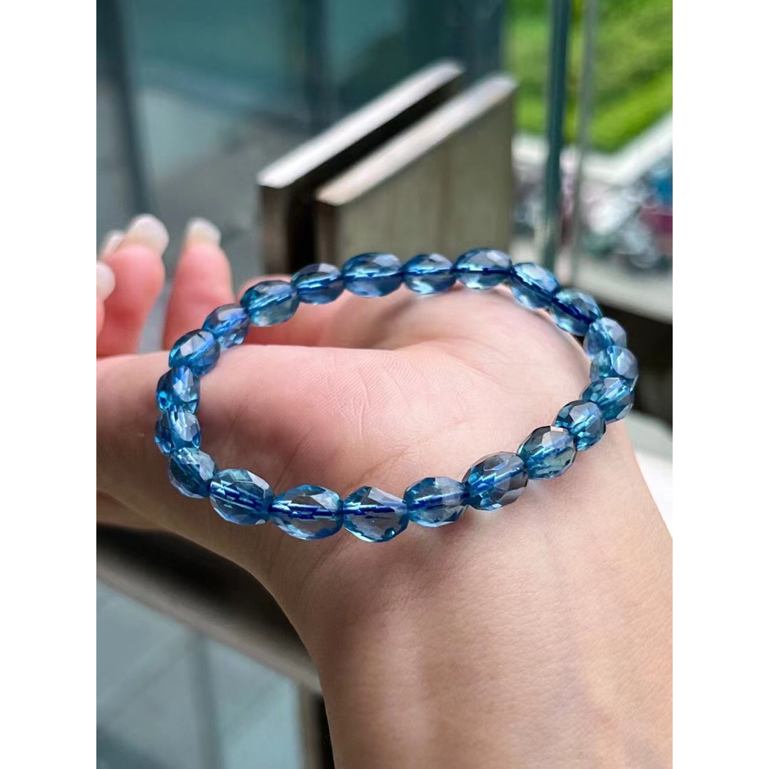 ⭐︎【天然】アクアマリン ブレスレット 6.8mm | www.innoveering.net