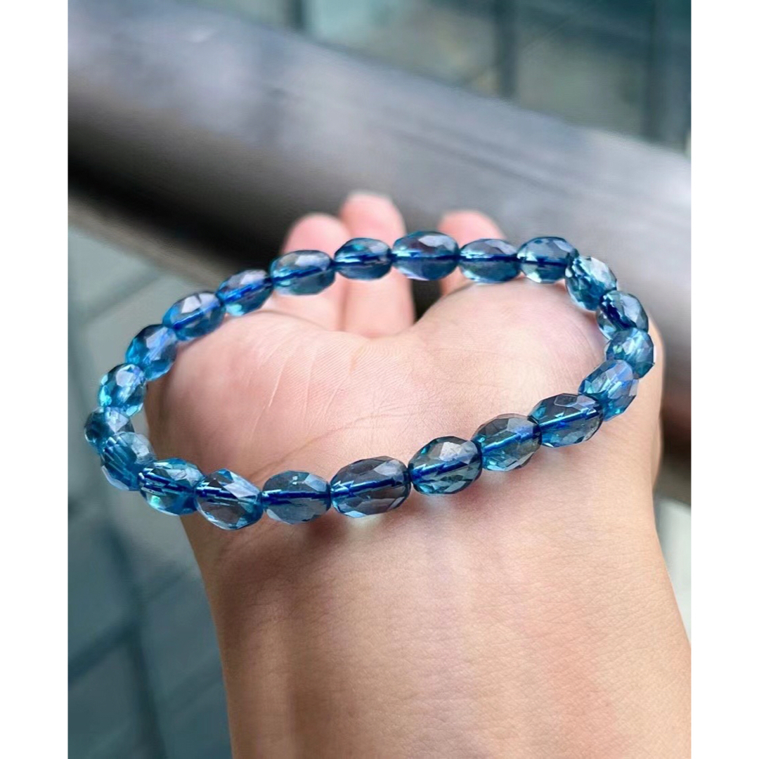 ⭐︎【天然】アクアマリン ブレスレット 6.8mm | www.innoveering.net