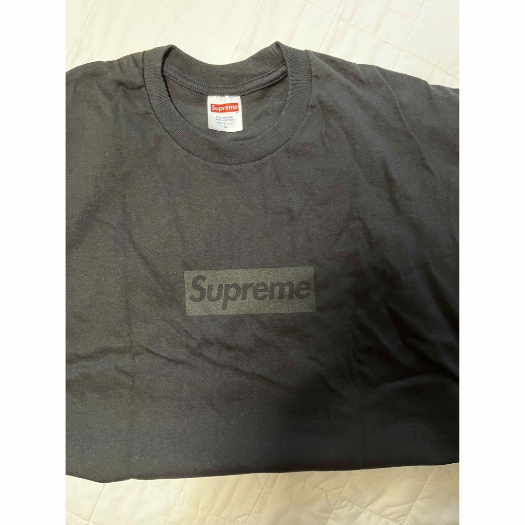 新品L supreme tonal box logo Tee 黒