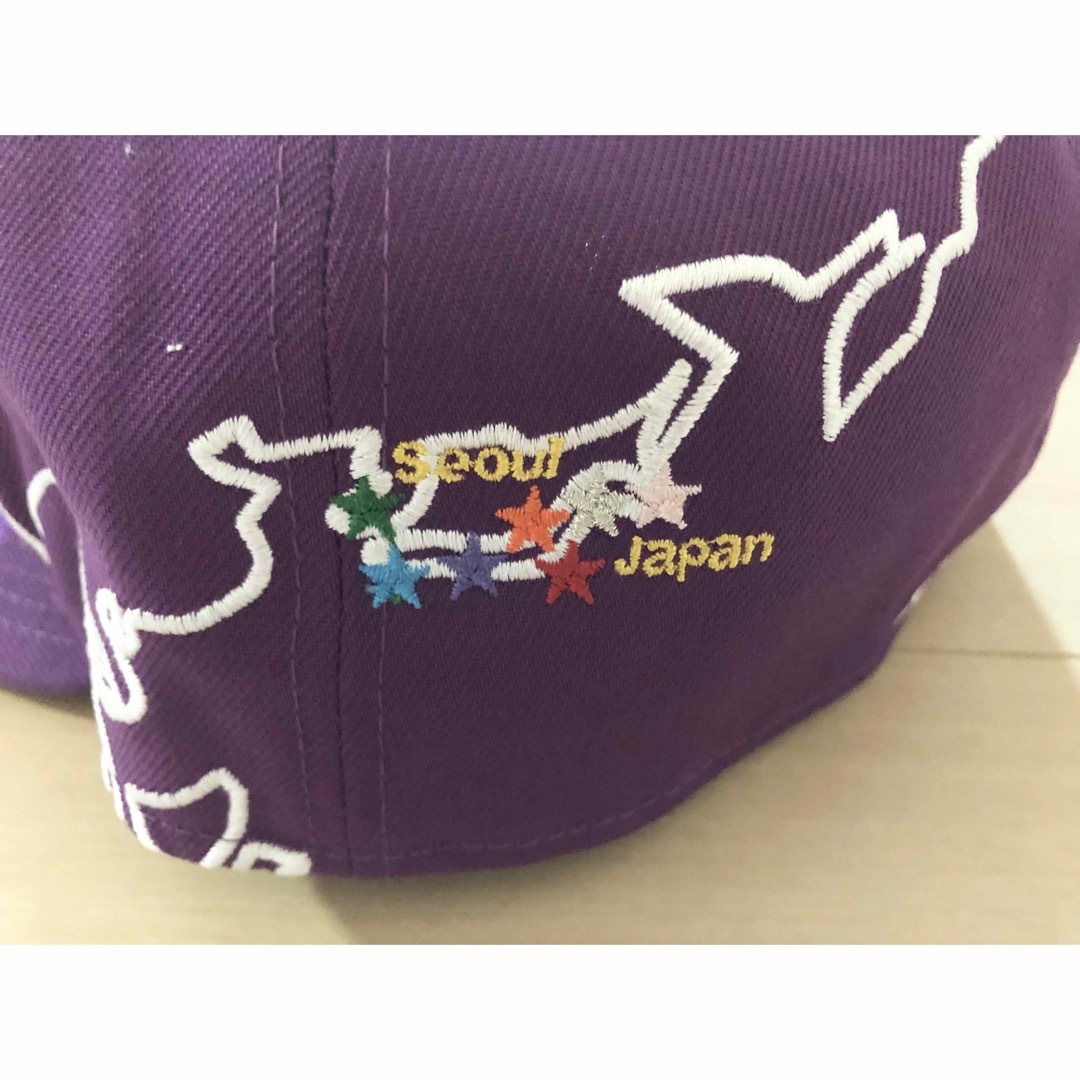 シュプリーム Worldwide Box Logo New Era 紫5/8