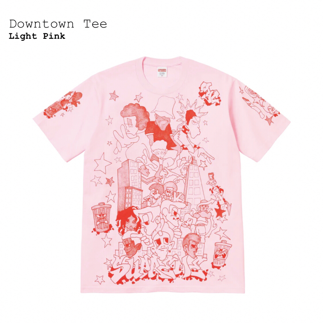 Supreme(シュプリーム)のシュプリーム　Downtown Tee　ピンクM メンズのトップス(Tシャツ/カットソー(半袖/袖なし))の商品写真