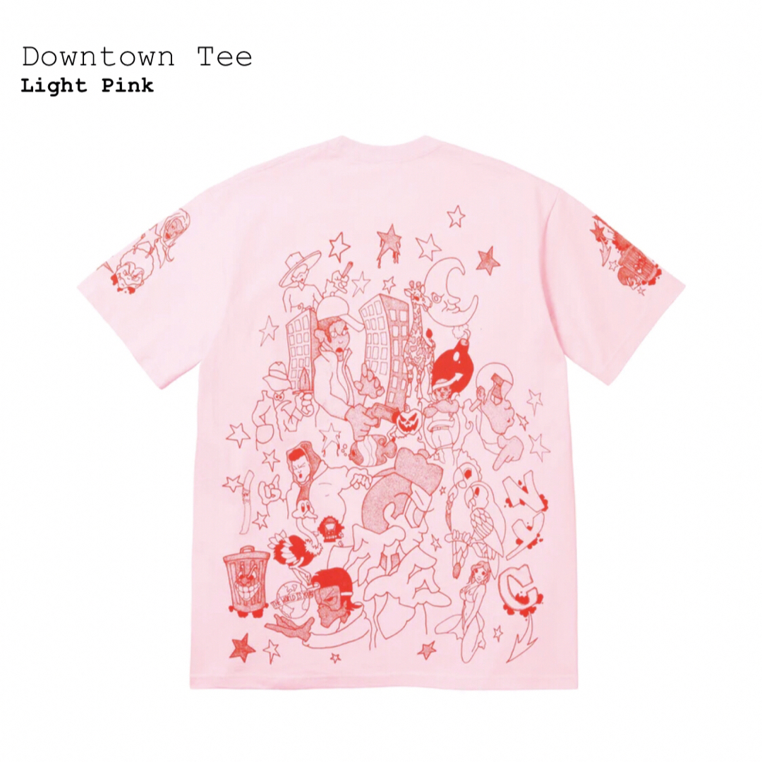 Supreme(シュプリーム)のシュプリーム　Downtown Tee　ピンクM メンズのトップス(Tシャツ/カットソー(半袖/袖なし))の商品写真