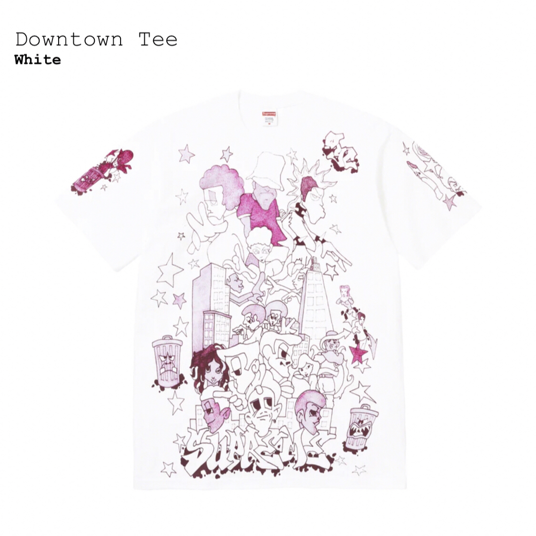 Supreme(シュプリーム)のシュプリーム　Downtown Tee　白S メンズのトップス(Tシャツ/カットソー(半袖/袖なし))の商品写真