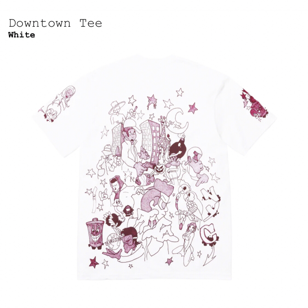 Supreme(シュプリーム)のシュプリーム　Downtown Tee　白S メンズのトップス(Tシャツ/カットソー(半袖/袖なし))の商品写真