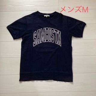 グローバルワーク(GLOBAL WORK)のグローバルワーク 半袖 スウェット カットソー  紺 メンズM(Tシャツ/カットソー(半袖/袖なし))