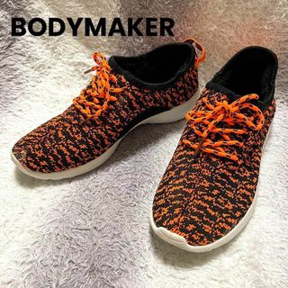 s184j BODYMAKER ニットスニーカー 起毛 オレンジ(スニーカー)