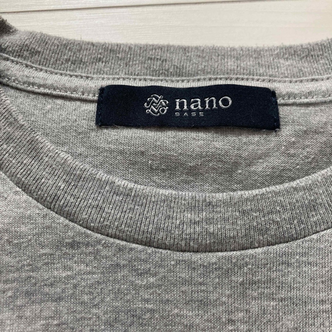 nano・universe(ナノユニバース)のナノユニバース 半袖Tシャツ グレー メンズM メンズのトップス(Tシャツ/カットソー(半袖/袖なし))の商品写真