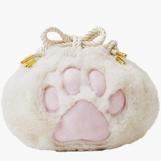 新品　肉球ポーチ　ホワイト　かわいい　猫　小物入れ(ポーチ)