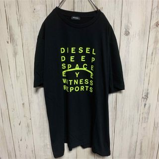 DIESEL 入手困難 半袖 トップス ロゴ ブルー