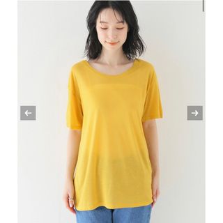 エディットフォールル(EDIT.FOR LULU)のBASERANGE ベースレンジ　LOOSE TEE カットソー  イエロー(Tシャツ(半袖/袖なし))