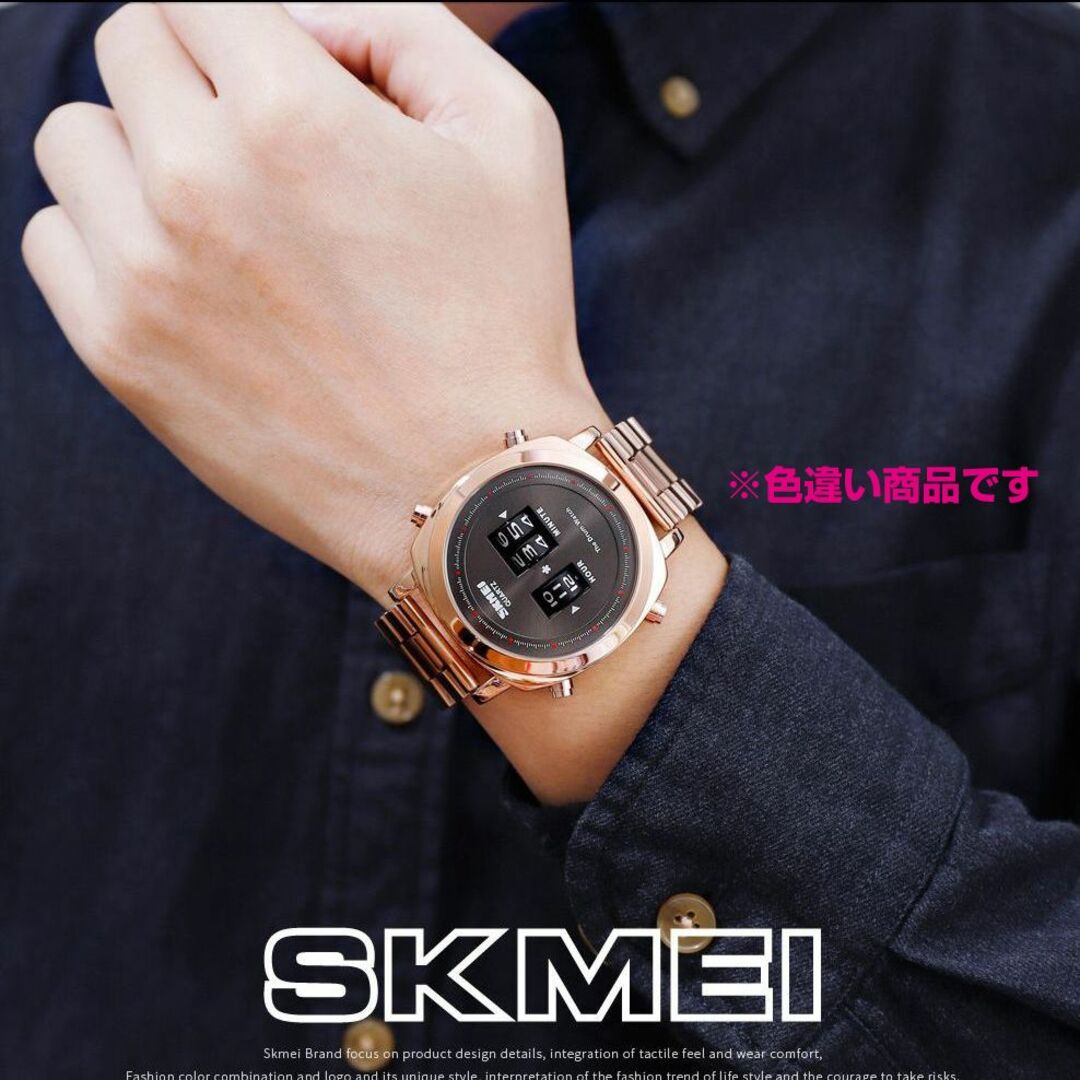 30m防水 メンズ ローラー デジタルアナログ腕時計 ステンレス GLｘBK1の通販 by レモンティー350のお店｜ラクマ