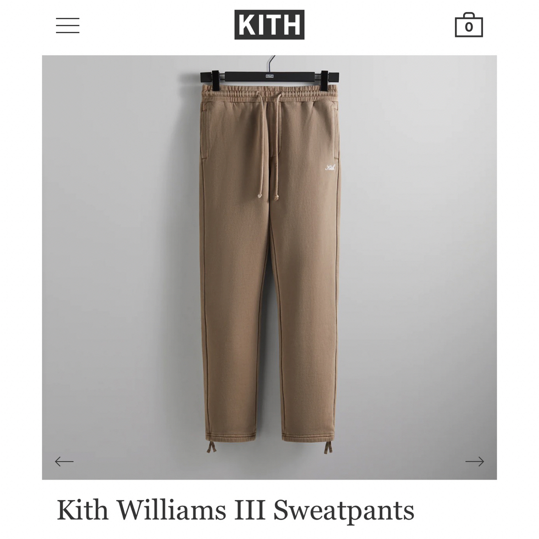 KITH(キス)のKITH  2023Spring WILLIAMSIII SWEATPANT  メンズのパンツ(その他)の商品写真