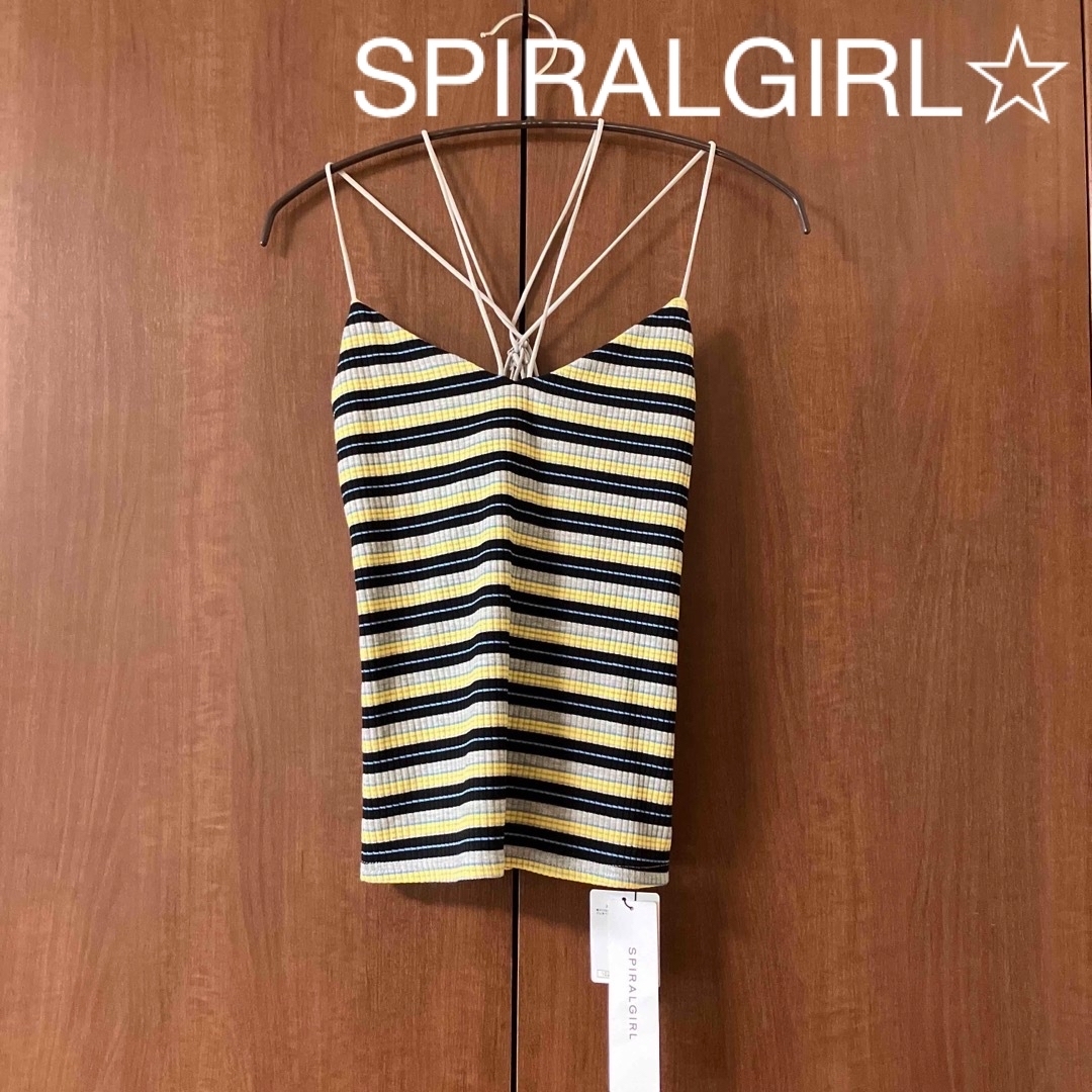 SPIRAL GIRL(スパイラルガール)の☆新品☆スパイラルガール ボーダーキャミソール レディースのトップス(キャミソール)の商品写真