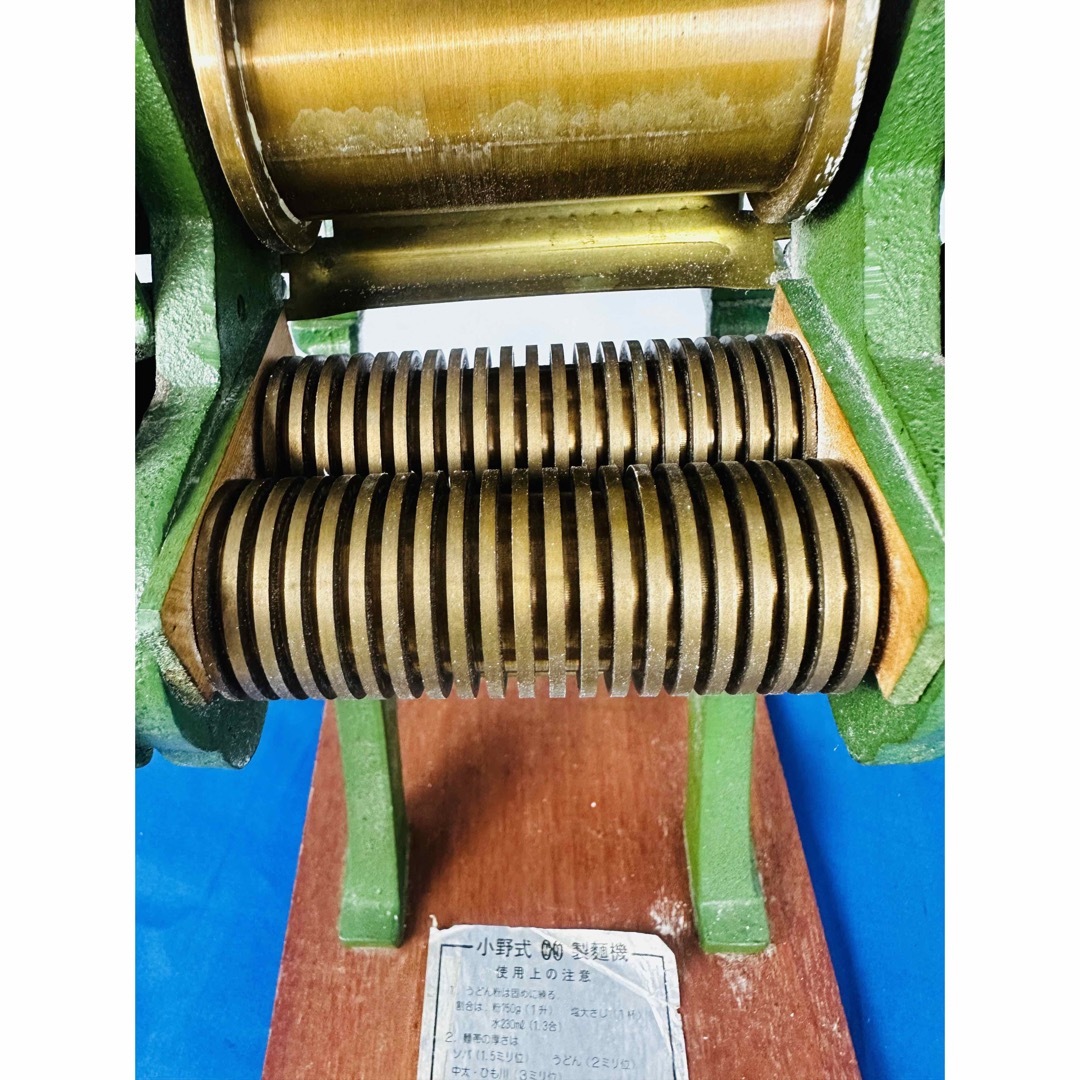 整備済み 動作スムース♪ 小野式製麺機1号型 2.2mm&6.3mm 両刃タイプ