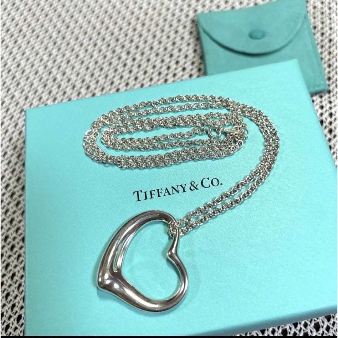 美品　Tiffany ティファニー ネックレス　オープンハート　特大　XL