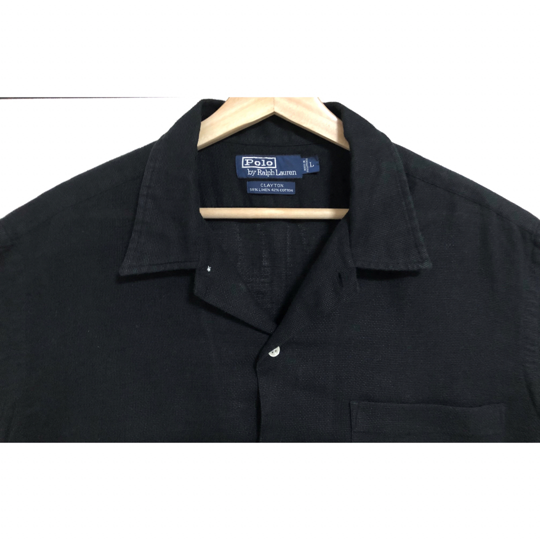 激レア極美品Lサイズ 90s ポロ ラルフローレン オープンカラー 開襟 シャツ