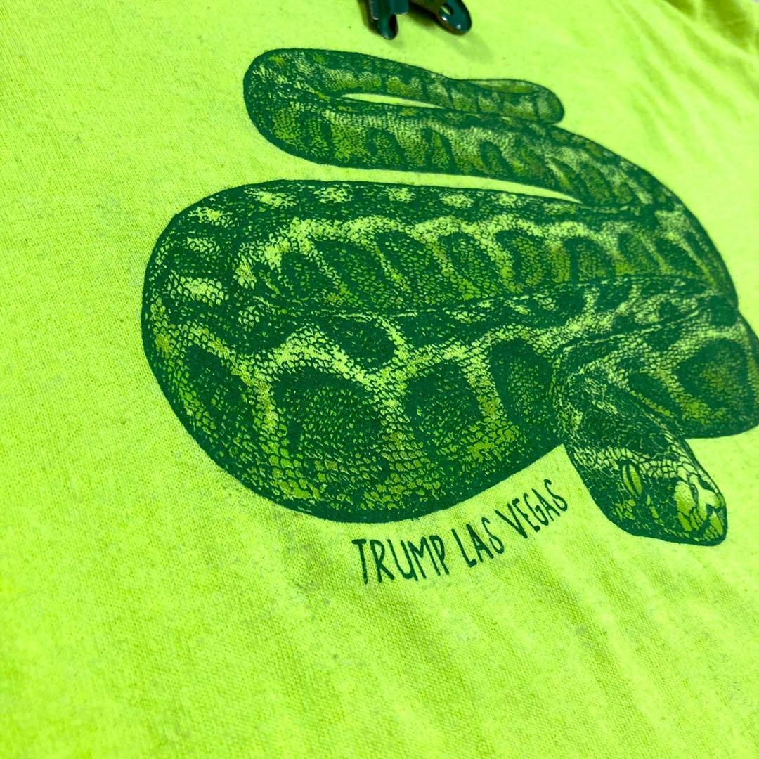 UZG Tシャツ DELTA ビンテージ 古着 90s  黄色 蛇　ヘビ　爬虫類 メンズのトップス(Tシャツ/カットソー(半袖/袖なし))の商品写真