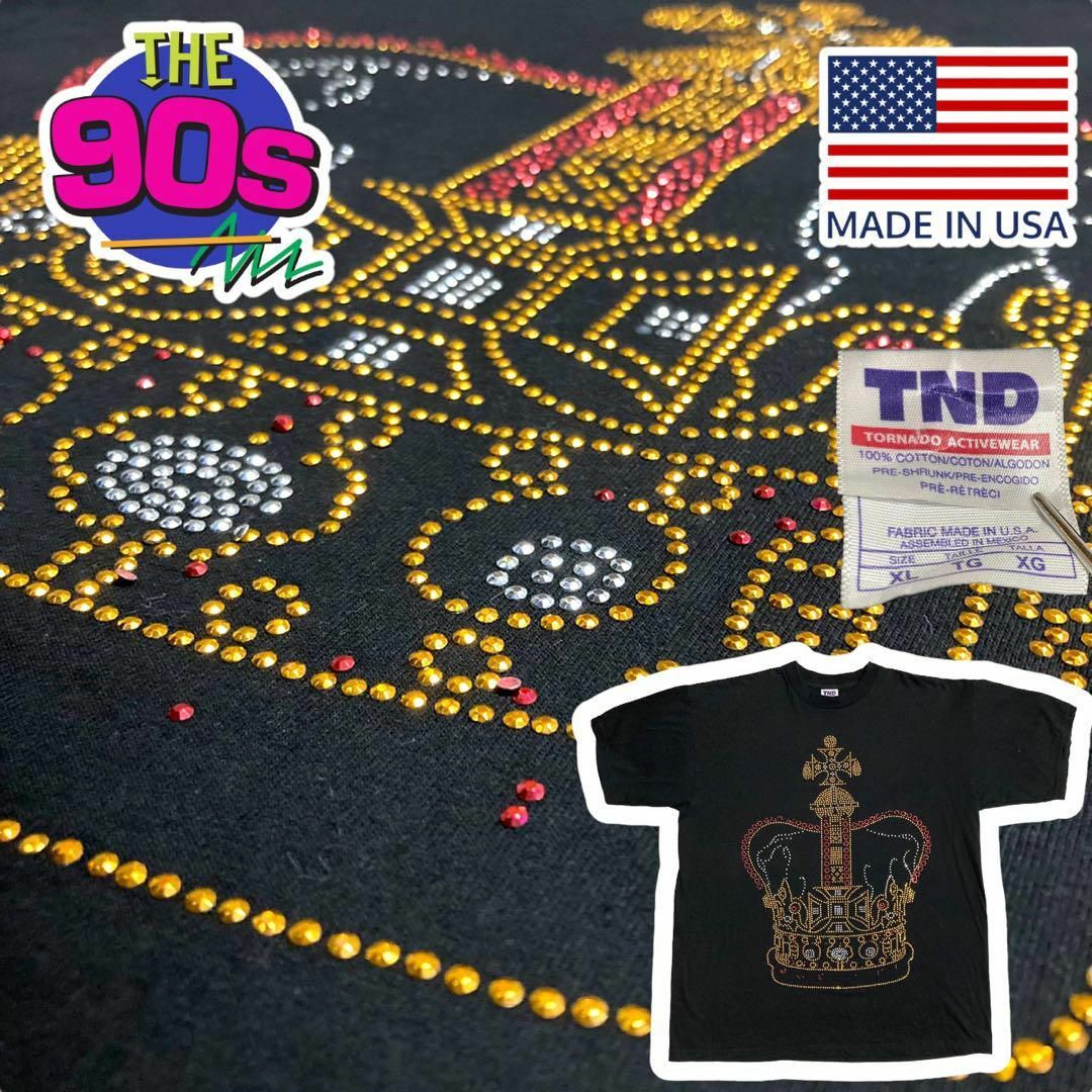 UVL  Tシャツ TND ビンテージ 90s USA製 黒 ギラギラ 土星