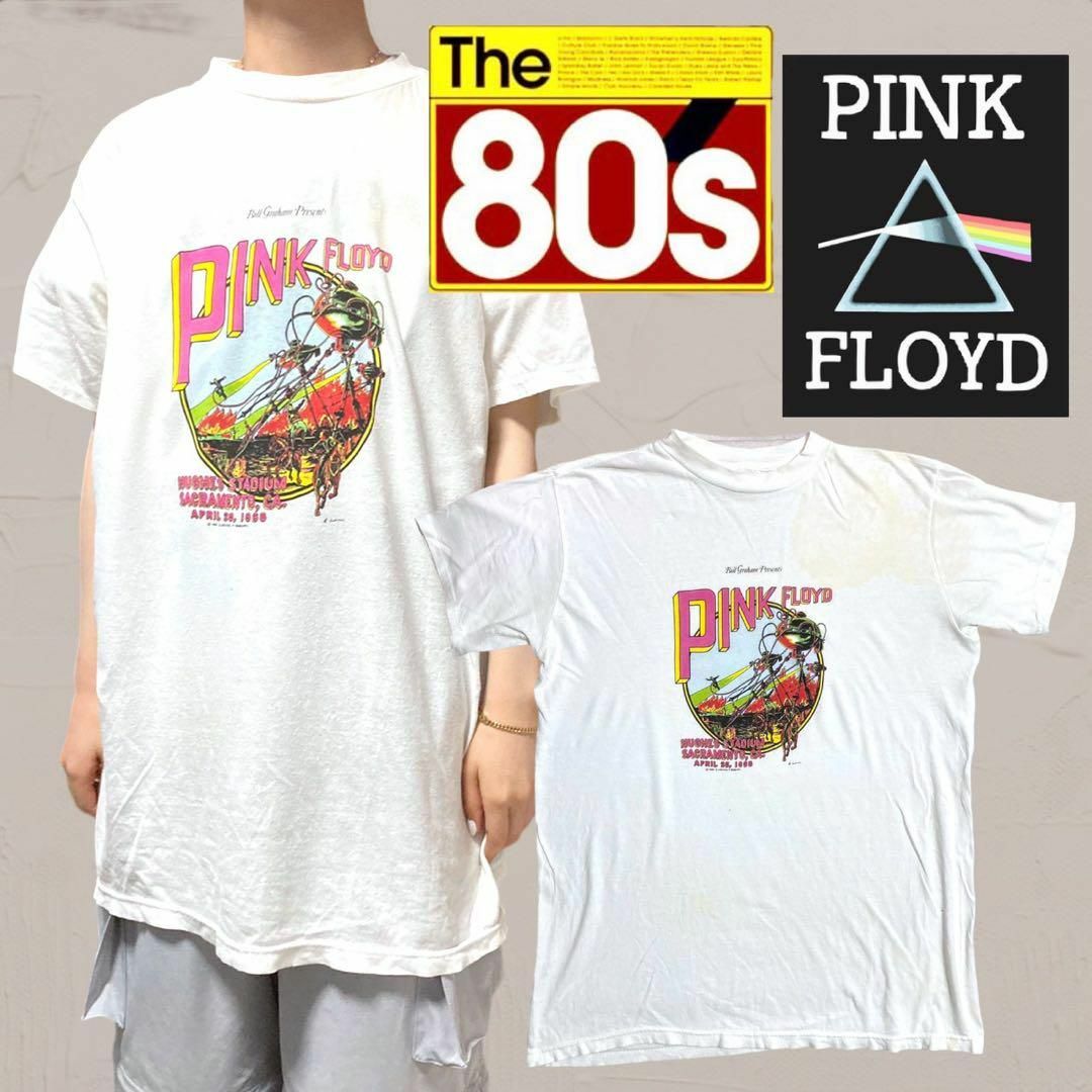 banco古着UYG バンド T ビンテージ 80s  白 PINK FLOYD 1988