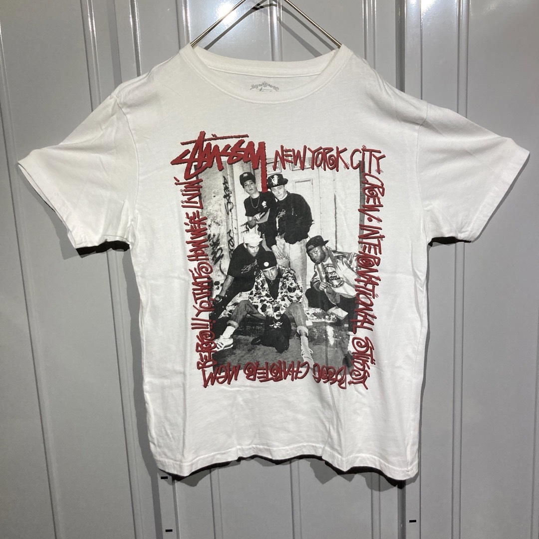 激レア【STUSSY】半袖Tシャツ メキシコ製 ビッグロゴ 大きめサイズ 黒