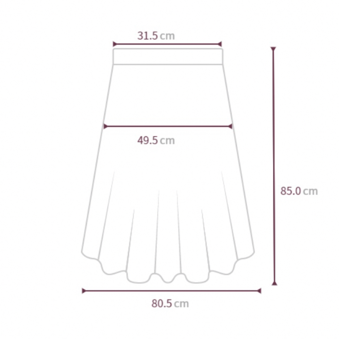 dholic(ディーホリック)の三段 カンカンロングスカート nugu ブラウン レディースのスカート(ロングスカート)の商品写真